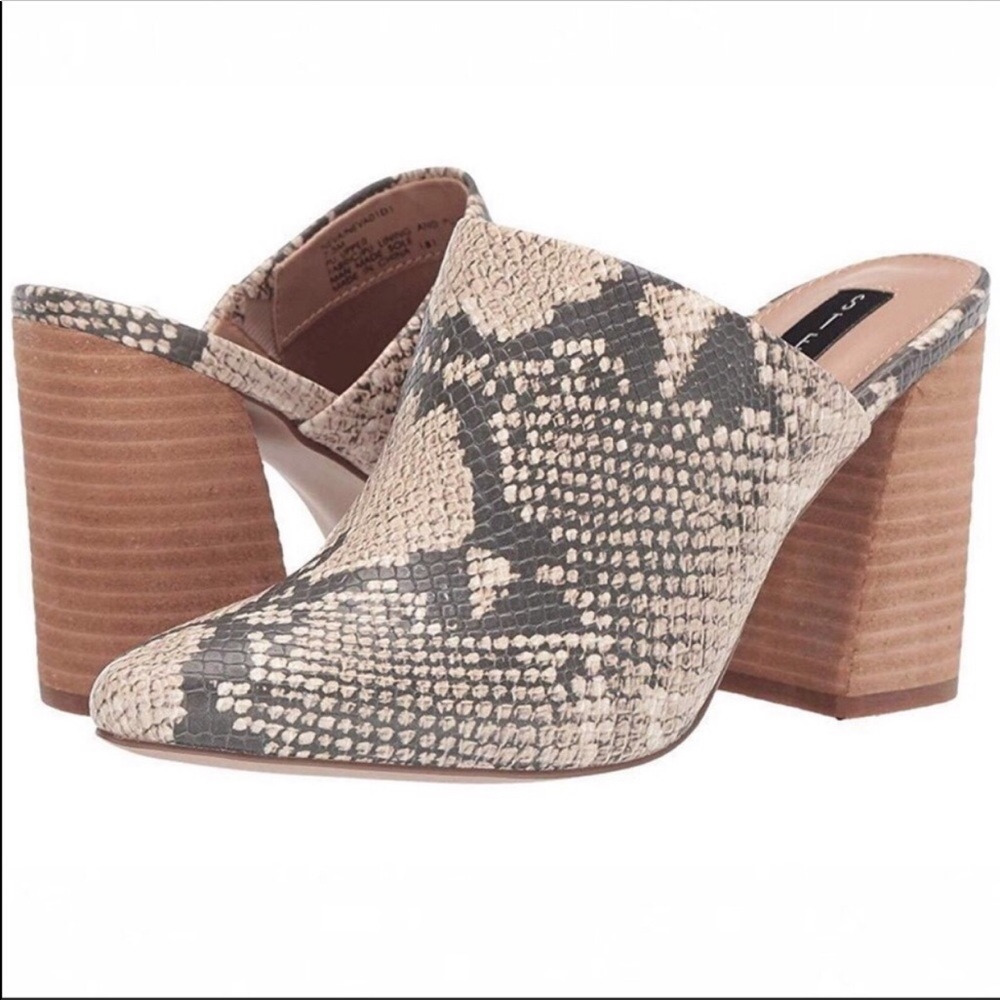 Steven Nellie Block Heel Python Snakeskin Mules 6 - image 5